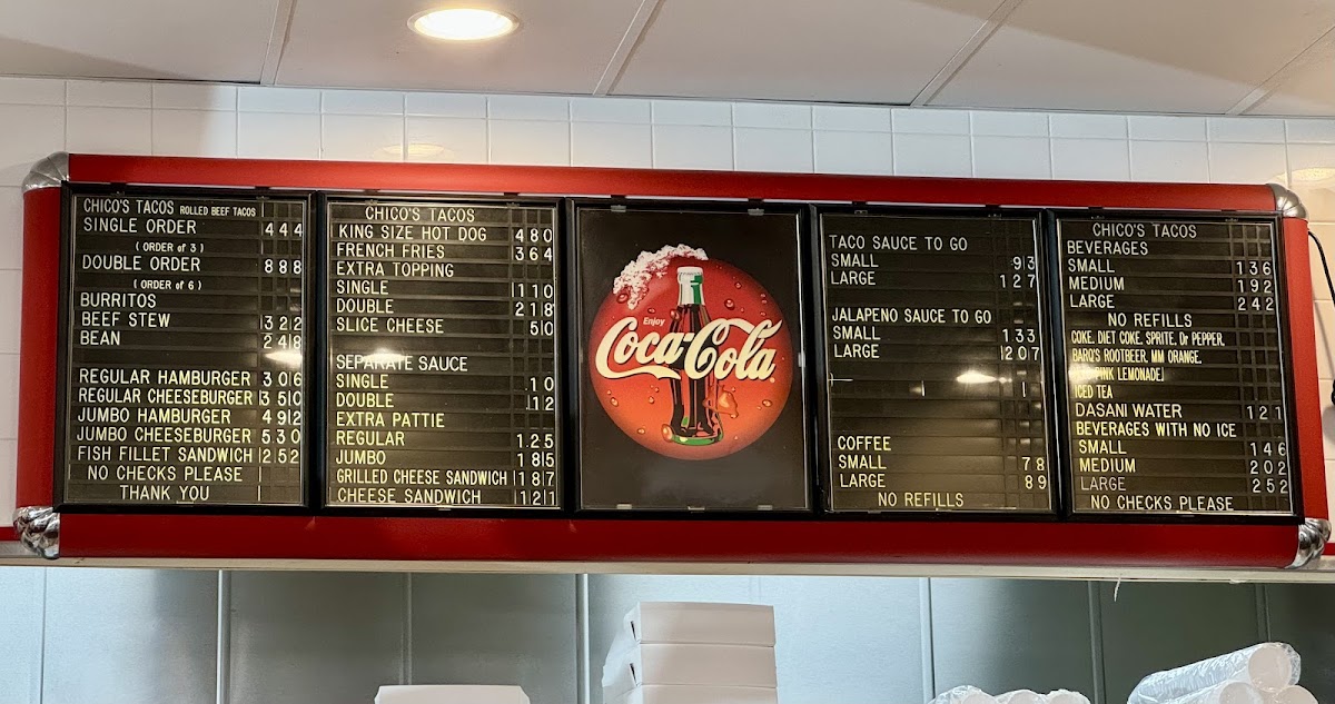 Menu Chico's Tacos-1