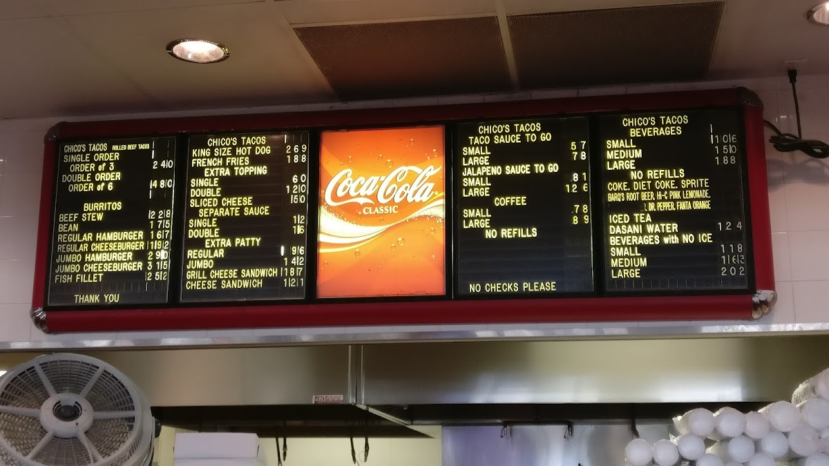 Menu Chico's Tacos-10