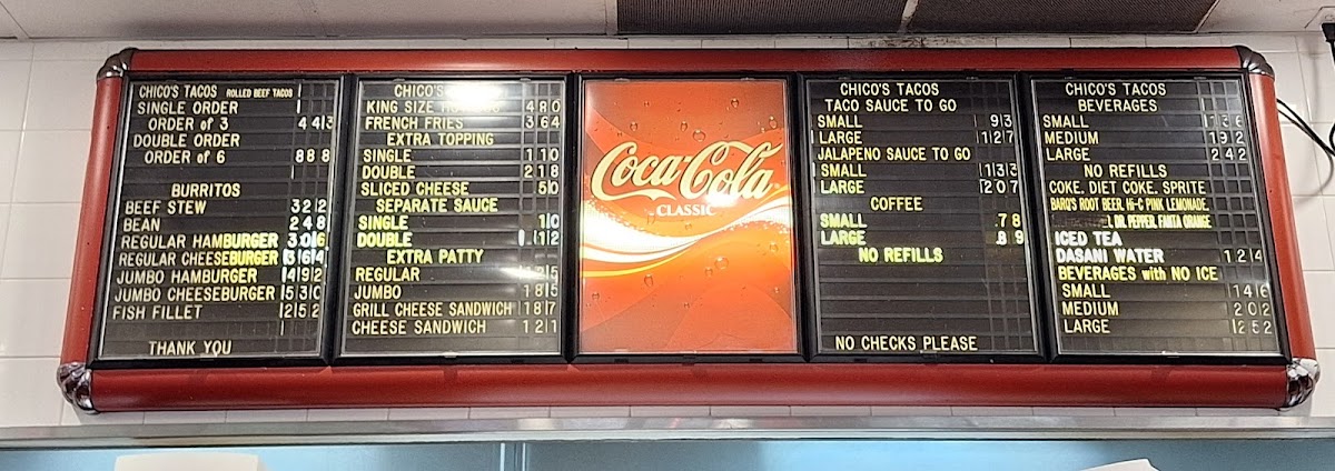 Menu Chico's Tacos-2