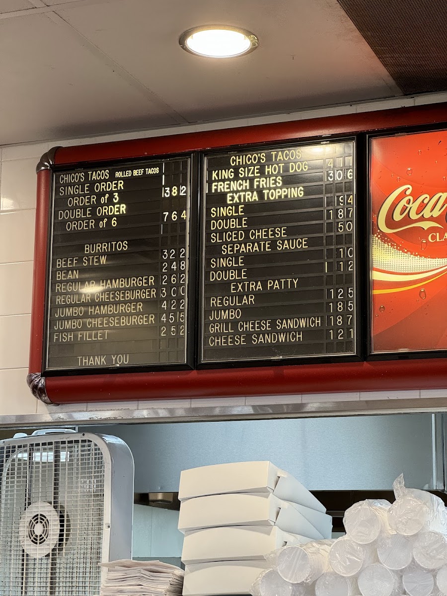 Menu Chico's Tacos-3