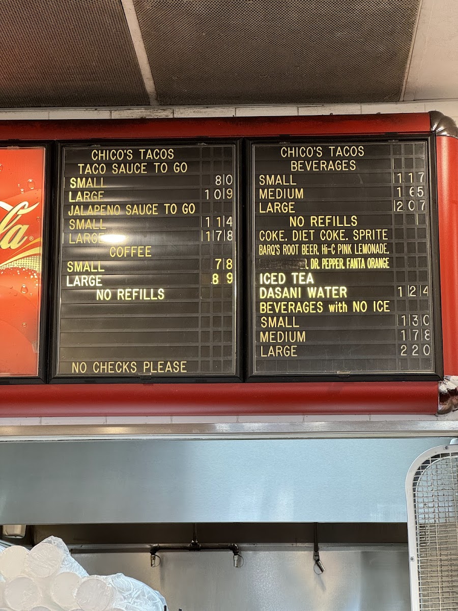 Menu Chico's Tacos-5