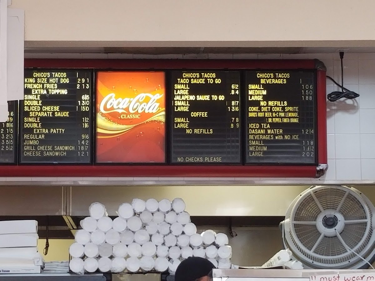 Menu Chico's Tacos-7